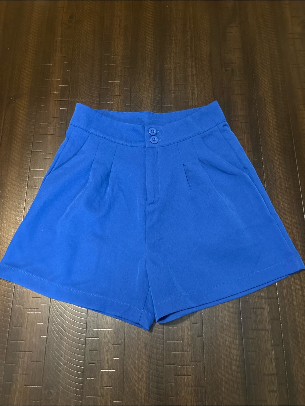 Women's High-Waist Royal Blue Shorts
